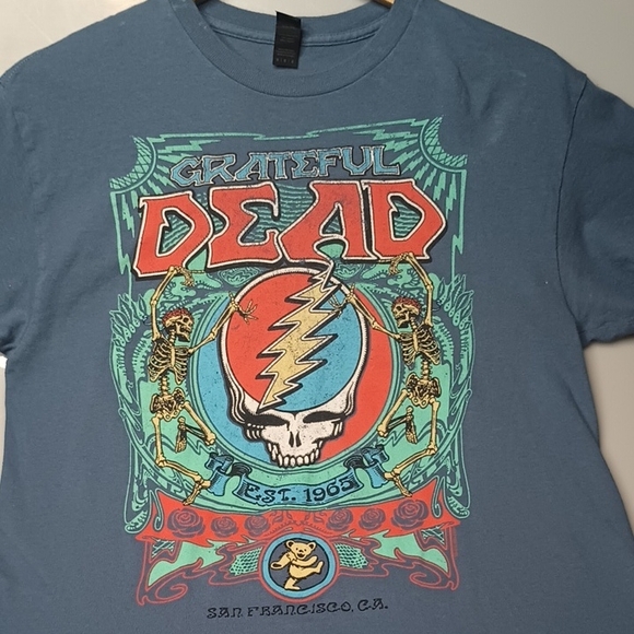 Grateful Dead Other - Grateful Dead Blue and Red Short Sleeve Tee Size M Circa 2024